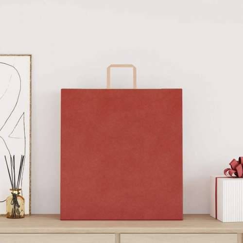 Papirnate vrećice 50 kom s ručkama crvene 45x17x48 cm - Crvena 45 x 17 x 48 cm 50 Cijena