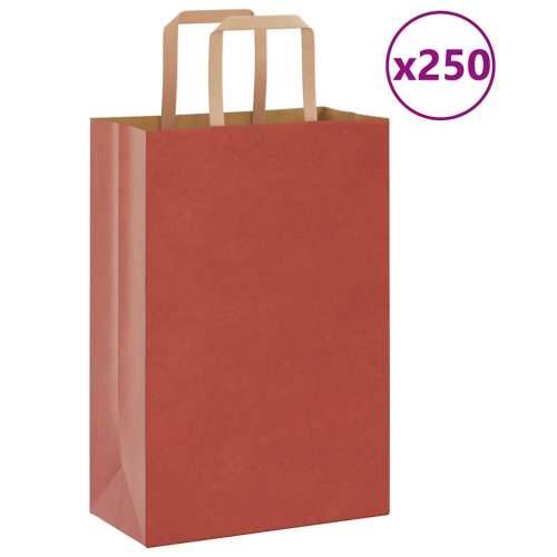 Papirnate vrećice 250 kom s ručkama crvene 21x11x31 cm - Crvena 21 x 11 x 31 cm 250 Cijena