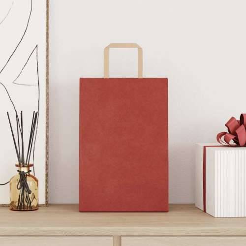 Papirnate vrećice 250 kom s ručkama crvene 21x11x31 cm - Crvena 21 x 11 x 31 cm 250 Cijena