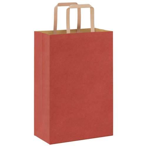 Papirnate vrećice 250 kom s ručkama crvene 21x11x31 cm - Crvena 21 x 11 x 31 cm 250 Cijena
