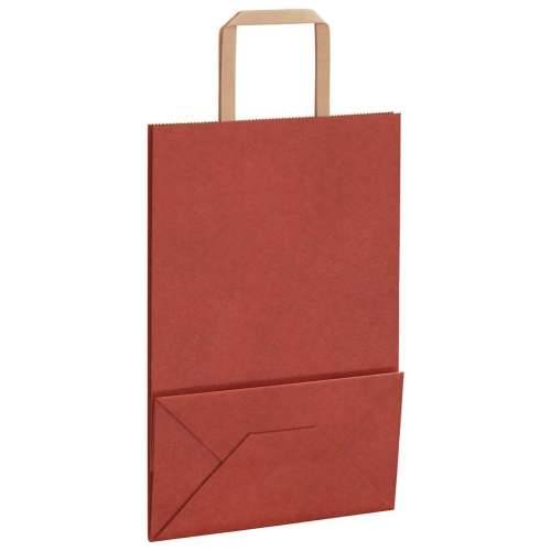 Papirnate vrećice 250 kom s ručkama crvene 21x11x31 cm - Crvena 21 x 11 x 31 cm 250 Cijena