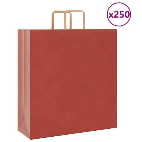 Papirnate vrećice 250 kom s ručkama crvene 45x17x48 cm - Crvena 45 x 17 x 48 cm 250 Cijena