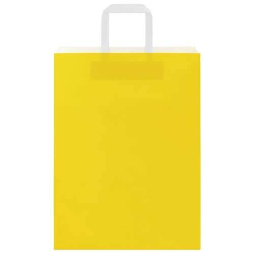 Papirnate vrećice 50 kom s ručkama žute 26x12x35 cm - Žuta 26 x 12 x 35 cm 50 Cijena