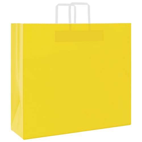 Papirnate vrećice 50 kom s ručkama žute 54x15x49 cm - Žuta 54 x 15 x 49 cm 50 Cijena