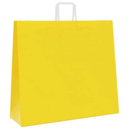 Papirnate vrećice 50 kom s ručkama žute 54x15x49 cm - Žuta 54 x 15 x 49 cm 50 Cijena