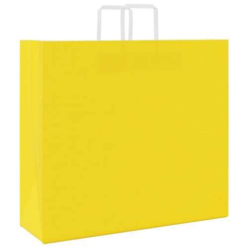 Papirnate vrećice 50 kom s ručkama žute 54x15x49 cm - Žuta 54 x 15 x 49 cm 50 Cijena