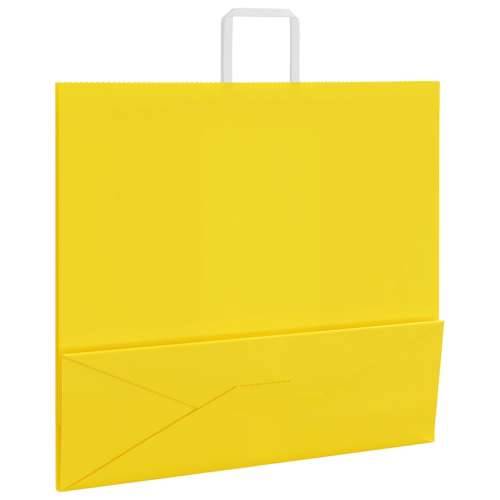 Papirnate vrećice 50 kom s ručkama žute 54x15x49 cm - Žuta 54 x 15 x 49 cm 50 Cijena
