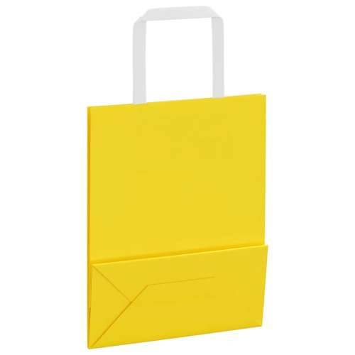 Papirnate vrećice 250 kom s ručkama žute 18x8x22 cm - Žuta 18 x 8 x 22 cm 250 Cijena