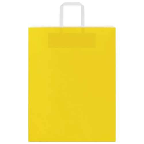 Papirnate vrećice 250 kom s ručkama žute 32x12x42 cm - Žuta 32 x 12 x 42 cm 250 Cijena