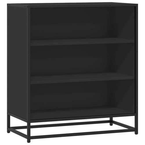 Komoda crna 68x35x76 cm konstruirano drvo i metal - Crna 1 Cijena