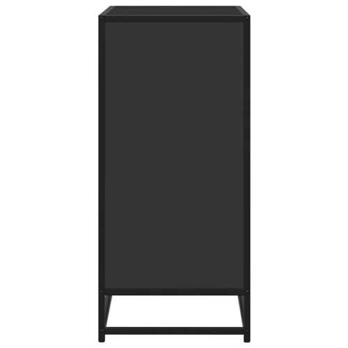 Komoda crna 68x35x76 cm konstruirano drvo i metal - Crna 1 Cijena