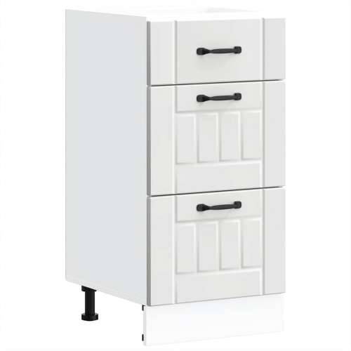 Donji kuhinjski ormarić Lucca bijeli konstruirano drvo - Bijela 40 x 46 x 81.5 cm 1 1x bottom cabinet (3 drawers) Cijena