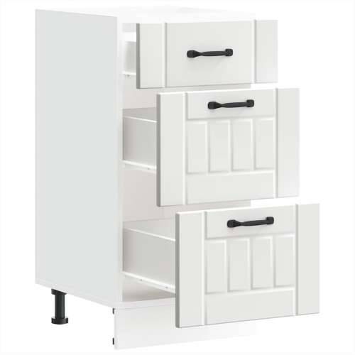 Donji kuhinjski ormarić Lucca bijeli konstruirano drvo - Bijela 40 x 46 x 81.5 cm 1 1x bottom cabinet (3 drawers) Cijena