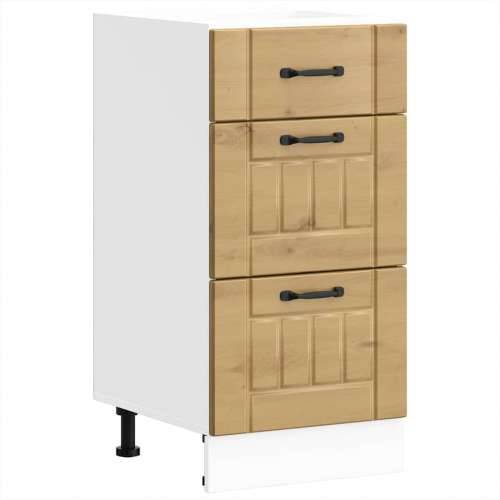 Donji kuhinjski ormarić Lucca boja hrasta konstruirano drvo - hrast artisan 40 x 46 x 81.5 cm 1 1x bottom cabinet (3 drawers) Cijena