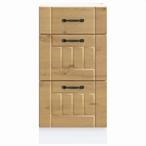 Donji kuhinjski ormarić Lucca boja hrasta konstruirano drvo - hrast artisan 40 x 46 x 81.5 cm 1 1x bottom cabinet (3 drawers) Cijena