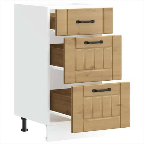 Donji kuhinjski ormarić Lucca boja hrasta konstruirano drvo - hrast artisan 40 x 46 x 81.5 cm 1 1x bottom cabinet (3 drawers) Cijena
