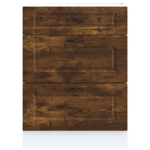 Donji kuhinjski ormarić Porto boja hrasta konstruirano drvo - Dimljeni hrast 1 1 x donji ormarić (3 ladice) 60 cm Cijena