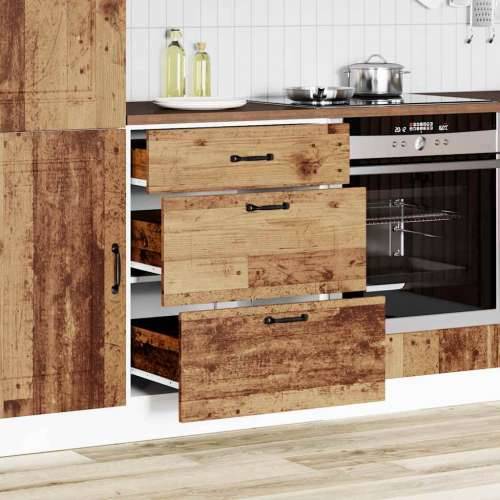 Donji kuhinjski ormarić Kalmar boja drva konstruirano drvo - Staro drvo 60 x 46 x 81.5 cm 1 1x bottom cabinet (3 drawers) Cijena