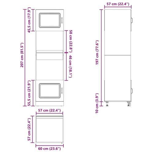Ormari za pećnicu 2 kom Lucca konstruiranog drva - sonoma hrast 1 2 x ormarić za pećnicu 60 cm Cijena