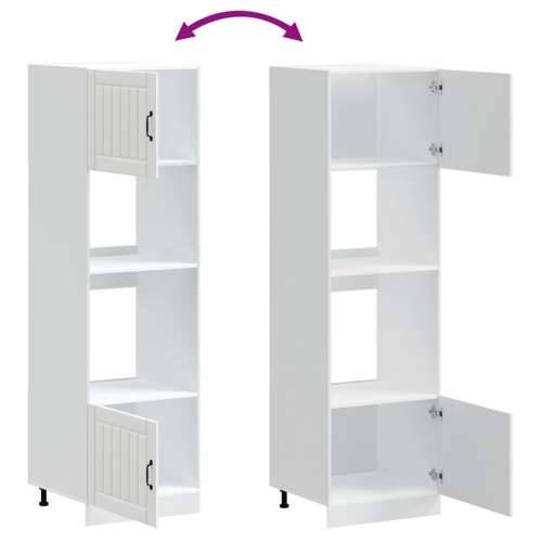 Ormari za pećnicu 2 kom Kalmar bijeli od konstruiranog drva - Bijela 1 2 x ormarić za pećnicu 60 cm Cijena