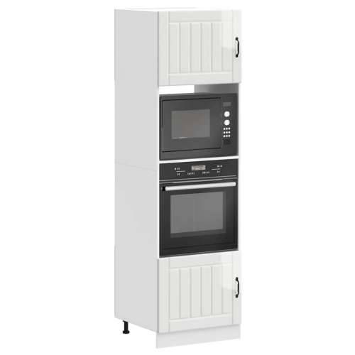 Ormari za pećnicu 2 kom Kalmar sjaj bijeli konstruirano drvo - Visoko sjajno bijela 60 x 57 x 207 cm 1 1x oven cabinet Cijena