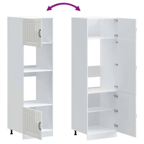 Ormari za pećnicu 2 kom Kalmar sjaj bijeli konstruirano drvo - Visoko sjajno bijela 60 x 57 x 207 cm 1 1x oven cabinet Cijena