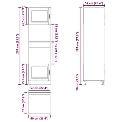 Ormari za pećnicu 2 kom Porto boja hrasta konstruiranog drva - hrast artisan 1 2 x ormarić za pećnicu 60 cm Cijena