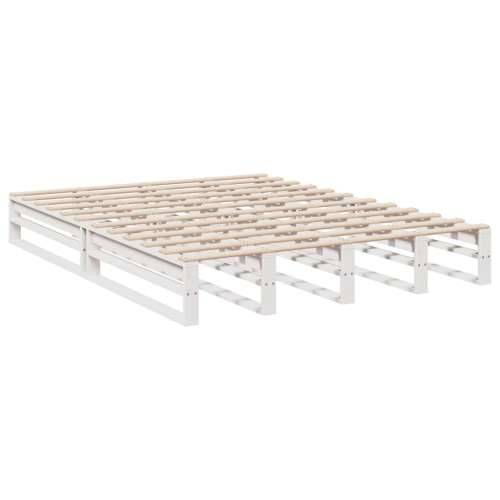 Krevet s regalom z knjige bez madraca bijeli 140x200cm borovina - Bijela 140 x 200 cm Cijena