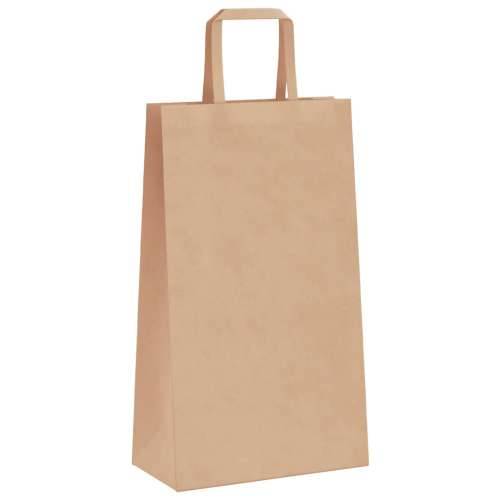 Papirnate vrećice 50 kom s ručkama smeđe 21x11x36 cm - Smeđa 21 x 11 x 36 cm 50 Cijena