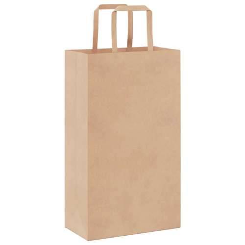Papirnate vrećice 50 kom s ručkama smeđe 21x11x36 cm - Smeđa 21 x 11 x 36 cm 50 Cijena