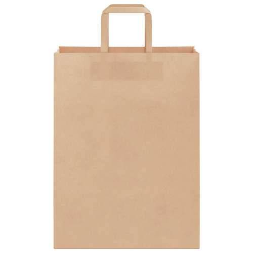 Papirnate vrećice 50 kom s ručkama smeđe 26x12x35 cm - Smeđa 26 x 12 x 35 cm 50 Cijena