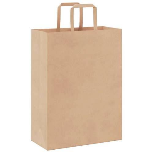 Papirnate vrećice 50 kom s ručkama smeđe 26x12x35 cm - Smeđa 26 x 12 x 35 cm 50 Cijena