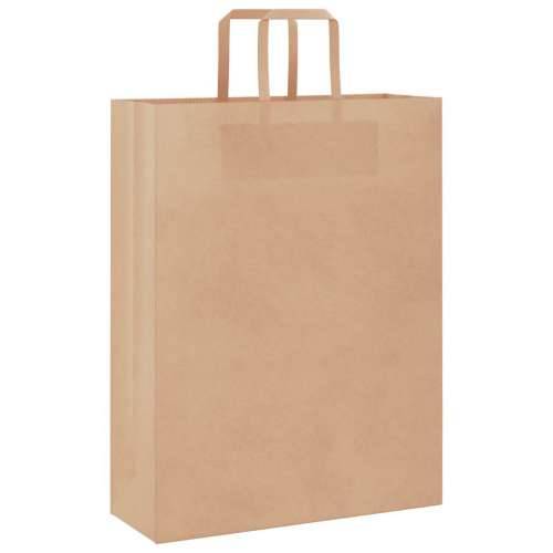 Papirnate vrećice 50 kom s ručkama smeđe 32x12x42 cm - Smeđa 32 x 12 x 42 cm 50 Cijena