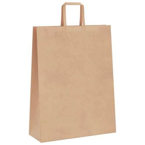 Papirnate vrećice 50 kom s ručkama smeđe 32x12x42 cm - Smeđa 32 x 12 x 42 cm 50 Cijena