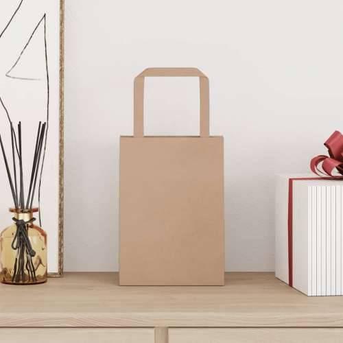 Papirnate vrećice 250 kom s ručkama smeđe 15x8x21 cm - Smeđa 15 x 8 x 21 cm 250 Cijena