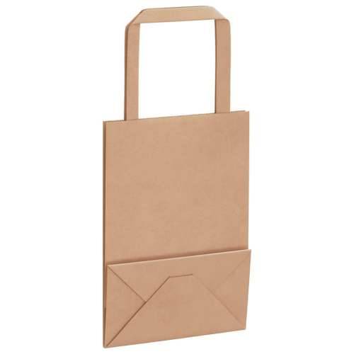 Papirnate vrećice 250 kom s ručkama smeđe 15x8x21 cm - Smeđa 15 x 8 x 21 cm 250 Cijena