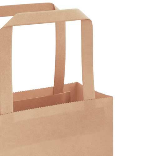 Papirnate vrećice 250 kom s ručkama smeđe 15x8x21 cm - Smeđa 15 x 8 x 21 cm 250 Cijena
