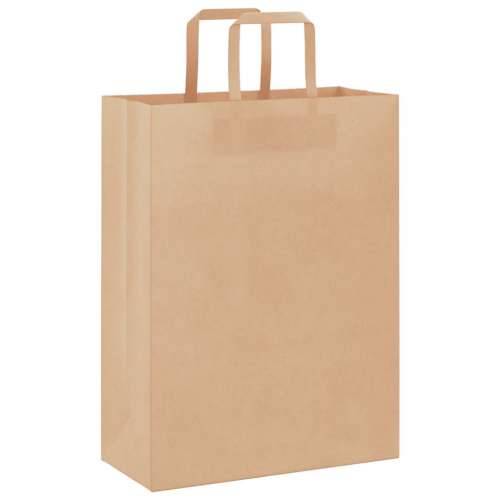 Papirnate vrećice 250 kom s ručkama smeđe 26x12x35 cm - Smeđa 26 x 12 x 35 cm 250 Cijena