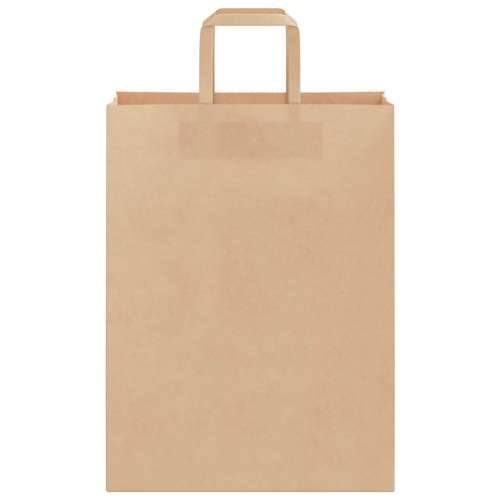 Papirnate vrećice 250 kom s ručkama smeđe 26x12x35 cm - Smeđa 26 x 12 x 35 cm 250 Cijena