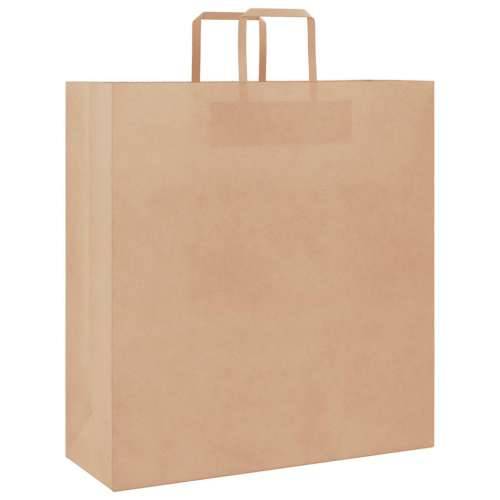 Papirnate vrećice 250 kom s ručkama smeđe 45x17x48 cm - Smeđa 45 x 17 x 48 cm 250 Cijena