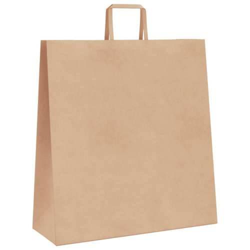 Papirnate vrećice 250 kom s ručkama smeđe 45x17x48 cm - Smeđa 45 x 17 x 48 cm 250 Cijena