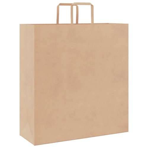 Papirnate vrećice 250 kom s ručkama smeđe 45x17x48 cm - Smeđa 45 x 17 x 48 cm 250 Cijena