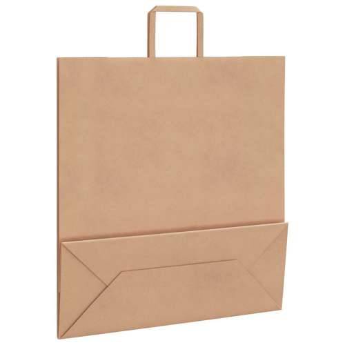 Papirnate vrećice 250 kom s ručkama smeđe 45x17x48 cm - Smeđa 45 x 17 x 48 cm 250 Cijena