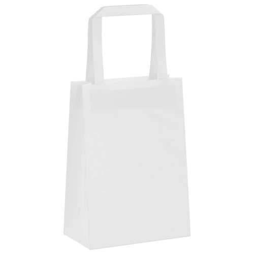 Papirnate vrećice 50 kom s ručkama bijele 15x8x21 cm - Bijela 15 x 8 x 21 cm 50 Cijena