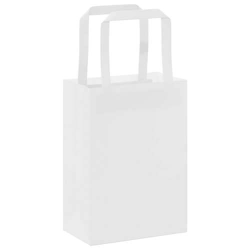 Papirnate vrećice 50 kom s ručkama bijele 15x8x21 cm - Bijela 15 x 8 x 21 cm 50 Cijena