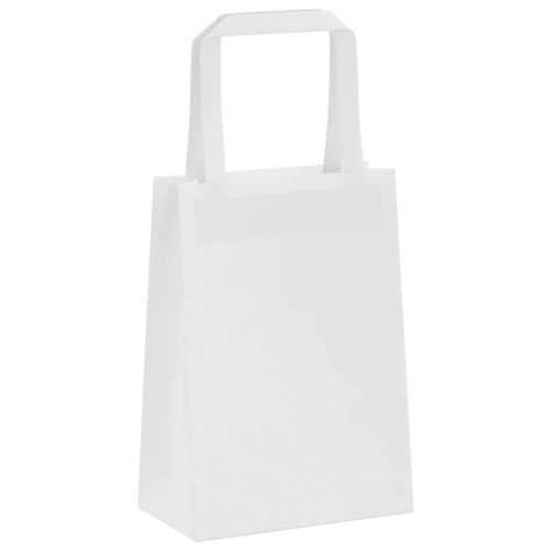 Papirnate vrećice 250 kom s ručkama bijele 15x8x21 cm - Bijela 15 x 8 x 21 cm 250 Cijena