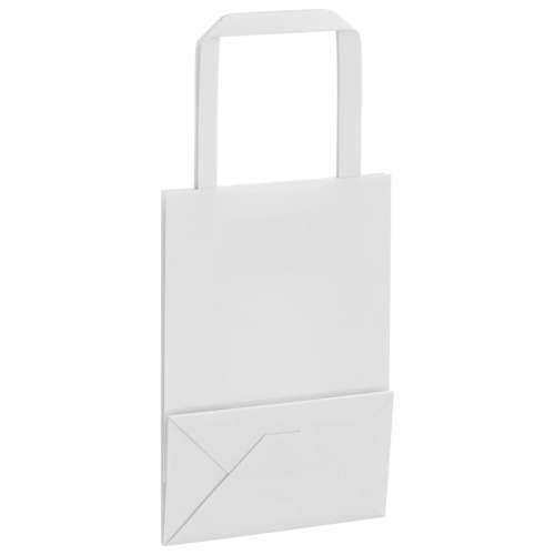 Papirnate vrećice 250 kom s ručkama bijele 15x8x21 cm - Bijela 15 x 8 x 21 cm 250 Cijena
