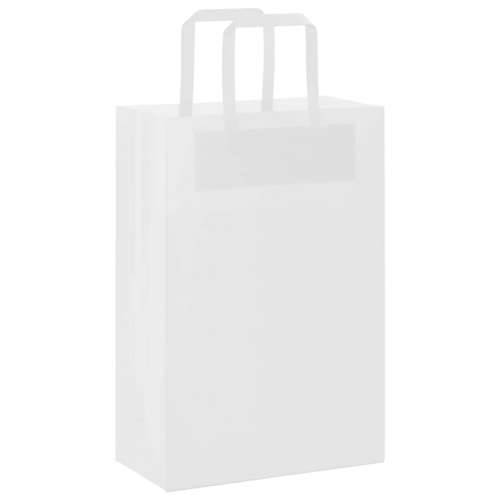 Papirnate vrećice 250 kom s ručkama bijele 21x11x31 cm - Bijela 21 x 11 x 31 cm 250 Cijena