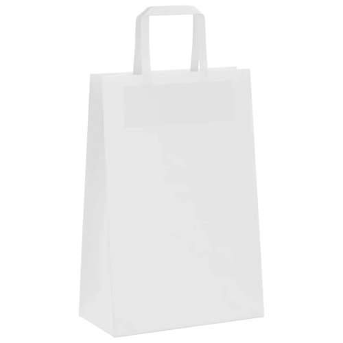 Papirnate vrećice 250 kom s ručkama bijele 21x11x31 cm - Bijela 21 x 11 x 31 cm 250 Cijena