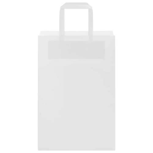 Papirnate vrećice 250 kom s ručkama bijele 21x11x31 cm - Bijela 21 x 11 x 31 cm 250 Cijena
